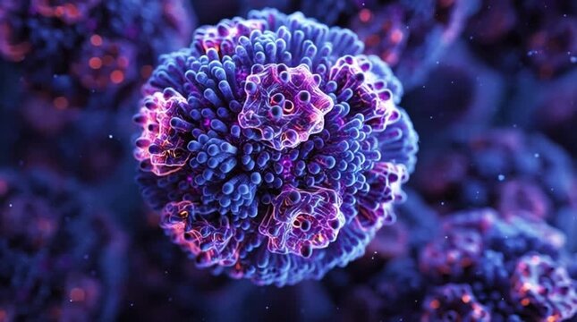 Microscopic view of Herpes Simplex virus structure