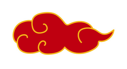 Chinese or Japanese cloud. Traditional oriental element. Vector illustration
