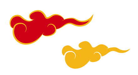 Chinese or Japanese cloud. Traditional oriental element. Vector illustration