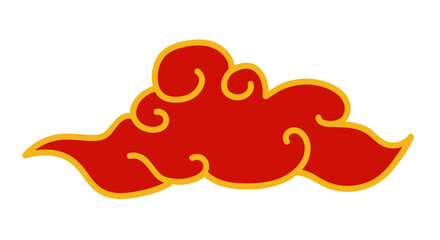 Chinese or Japanese cloud. Traditional oriental element. Vector illustration