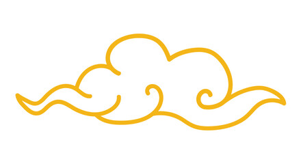 Chinese or Japanese cloud. Traditional oriental element. Vector illustration