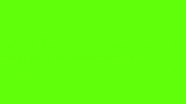 Yellow police caution tape animation moving across green screen background