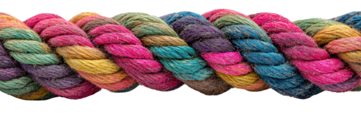 Colorful twisted rope