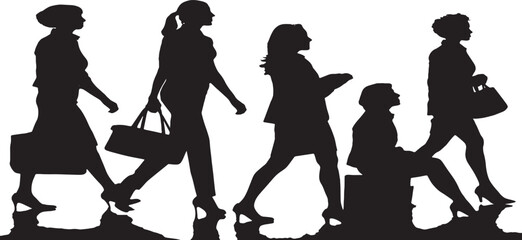 fashion girls silhouettes