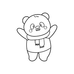 Obraz premium Adorable Kawaii Farm Animal Line Art Collection