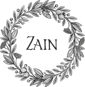 Zain Name Letter Logo