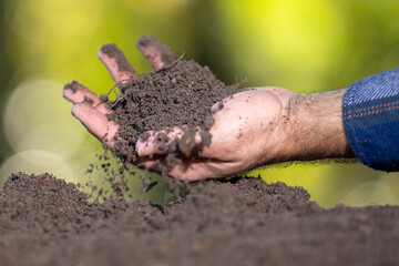 Earth day. Soil in hand. Ecology environment. Save earth, environmental concept. Environment, ecology, Earth day design. World environment day. Care earth environment.