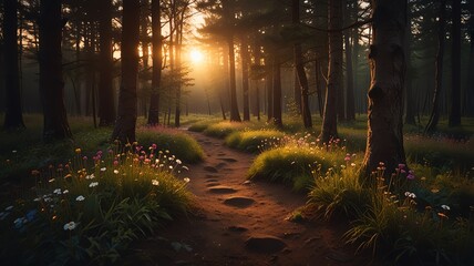 morning in the forest