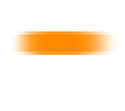 Orange banner with blurred edges on transparent background