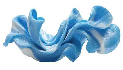 Swirls of blue, white, texture, like ribbon