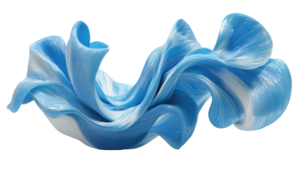 Swirls of blue, white, texture, like ribbon