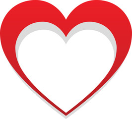 Heart shape design for love symbols, Set simple drawings heart symbols, valentines day related designs and frames, Red heart formed by Available in vector EPS format. editable vector file format.