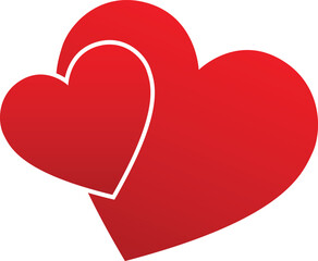 Heart shape design for love symbols, Set simple drawings heart symbols, valentines day related designs and frames, Red heart formed by Available in vector EPS format. editable vector file format.