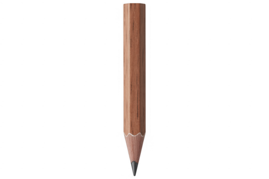 Wooden pencil with sharp tip writing instrument stationery isolated on a transparent background - Powered by Adobe