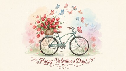 Valentines Day background with red hearts and golden glitter