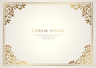 Elegant Botanical Frame with Subtle Beige Background
