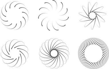 Set Of Colorful Circle Isolated On Transparent Background Circular Colored Lines Corporate Media