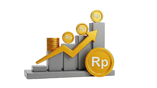 Indonesian Rupiah Growth Chart with Coins