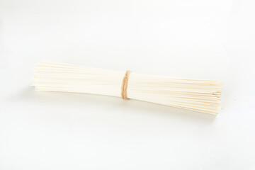 Thin Handmade Pasta Bundle Tied with Twine for Cooking