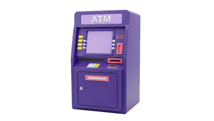 Purple ATM Machine