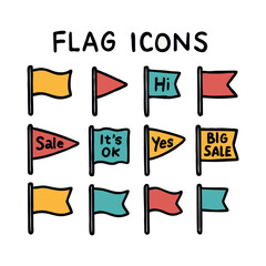 Flag Vector Icon &ndash; Simple Flat National Flag Symbol Illustration