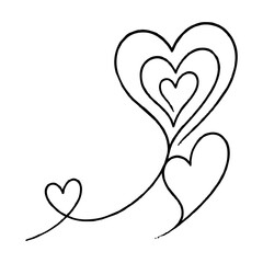 Mother and Baby Line Art with Leaves &ndash; Love, Care and Nature Illustration