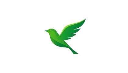 Obraz premium Green Bird Logo Design - A Symbol of Nature and Freedom.
