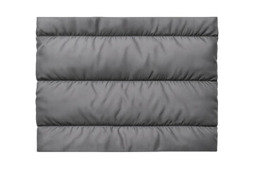 Grey quilted puffer fabric material showing texture
