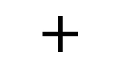 Fototapeta premium Black Plus Sign Symbol Icon.