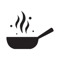 Falling Ingredients Frying Pan Logo For Culinary Brand