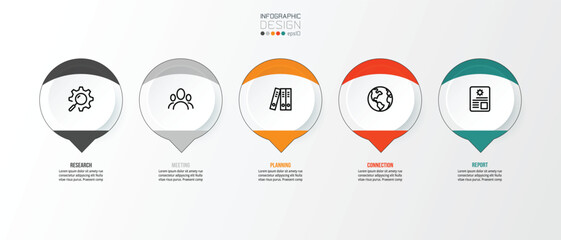 Business concept infographic template with option.