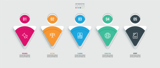 Infographic template business concept with step.