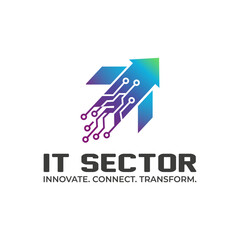 IT Sector Logo Design Vector
