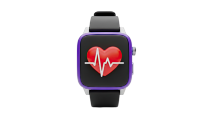 Smartwatch with Heart Rate Monitor Display