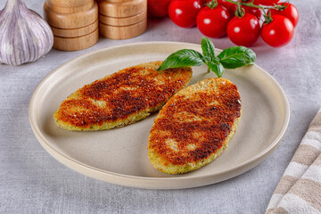 Fried potato golden hash brown