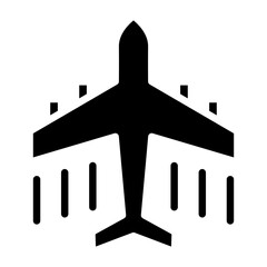 Plane Glyph Icon