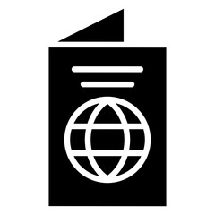 Passport Glyph Icon