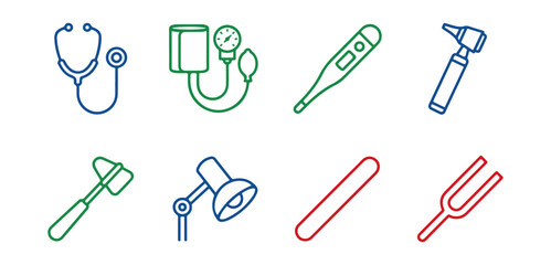 Medical instruments illustration healthcare equipment graphic elements