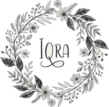 Iqra Name Letter Logo