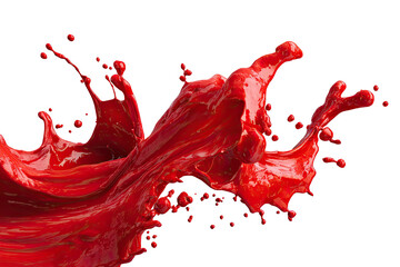 Dynamic crimson paint explosion