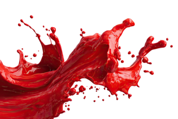 Dynamic crimson paint explosion