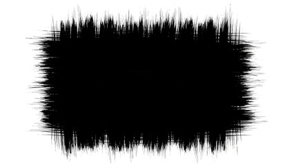Abstract White Glitch Frame On Black Background