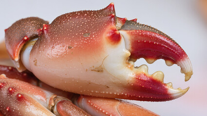 Red crab claw closeup.