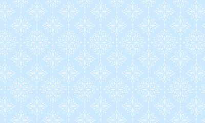 Seamless White Snowflake Pattern Background
