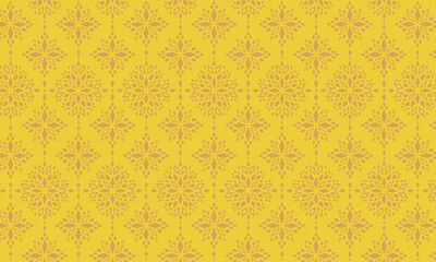 Yellow Geometric Pattern Background &ndash; Elegant Abstract Floral Motif Design
