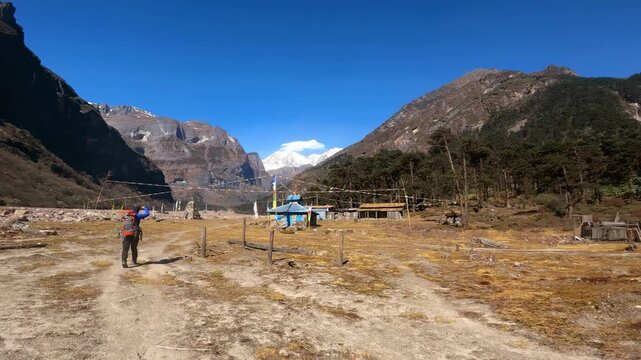 Beautiful Mountain View in Barun Valley, Makalu Himalayas
