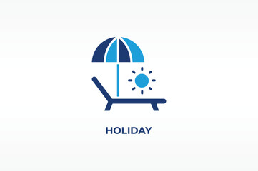 HOLIDAY vector, icon or logo sign isolated symbol illustration