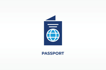 PASSPORT vector, icon or logo sign isolated symbol illustration