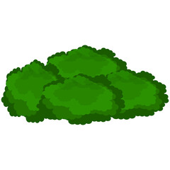 Cartoon Green Bushes Illustration