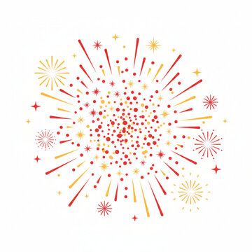 Red Gold Firework Burst